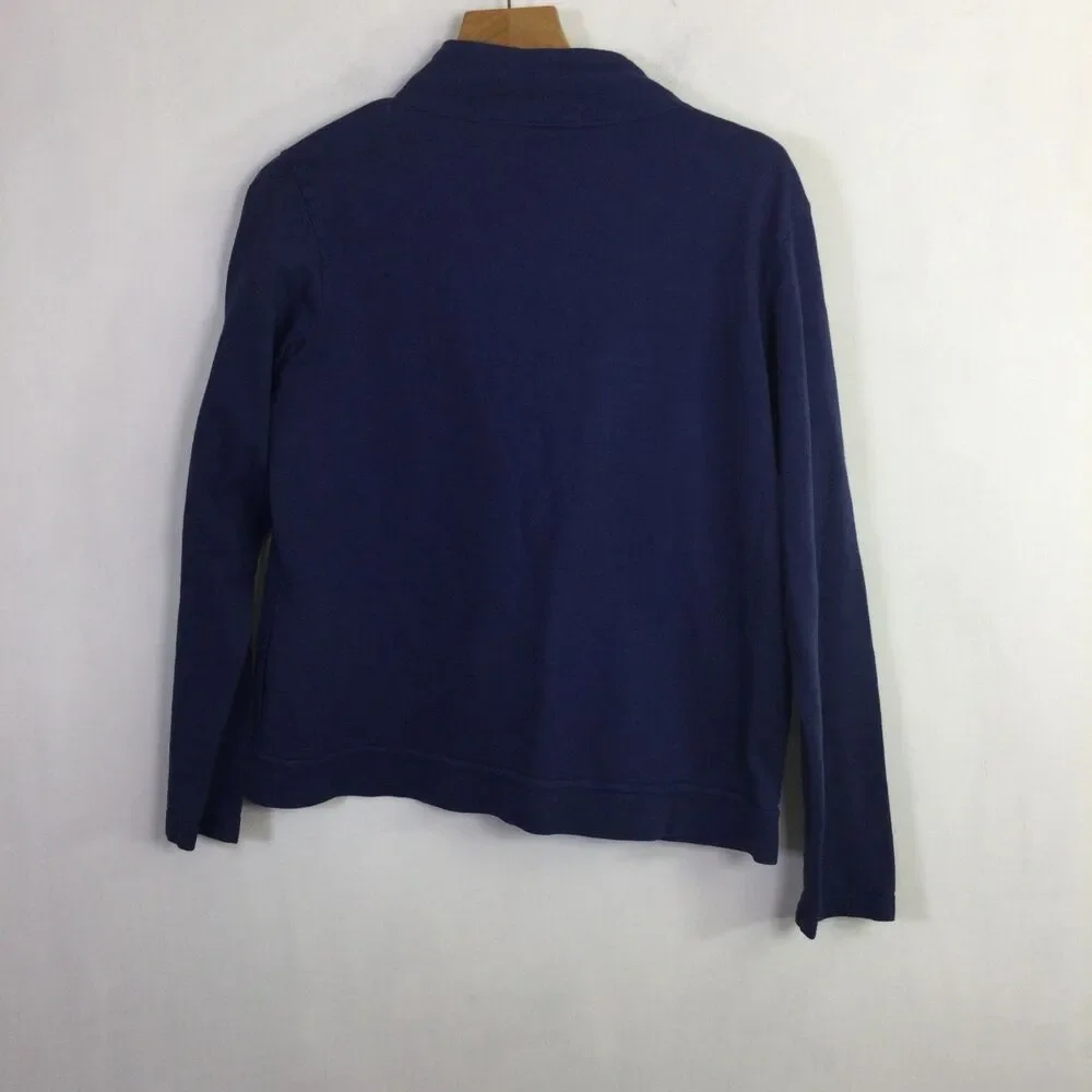 Fresh Produce Womens Sweatshirt Full zip-Up Long Sleeves Moonlight Blue Size XL - Picture 7 of 15
